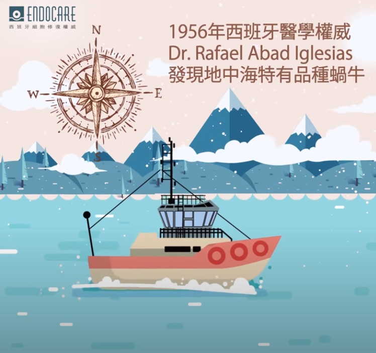 西班牙SCA活肌修復因子 當年西班牙醫學權威Dr. Rafael  Abad Lglesias發現地中海特有蝸牛Cryptomphalus Aspersa的原液藏有天然驚人的修復力量。後來由西班牙醫學美容護膚品Endocare研發出獨有革命性細胞修復成分「SCA活肌修復因子」，臨床實證這種蝸牛原液能於短短48小時內，自體修復受損組織至原有健康狀態，更為肌膚帶來去皺紋、保濕等抗衰老效果，同時贏得用家一致口碑。 